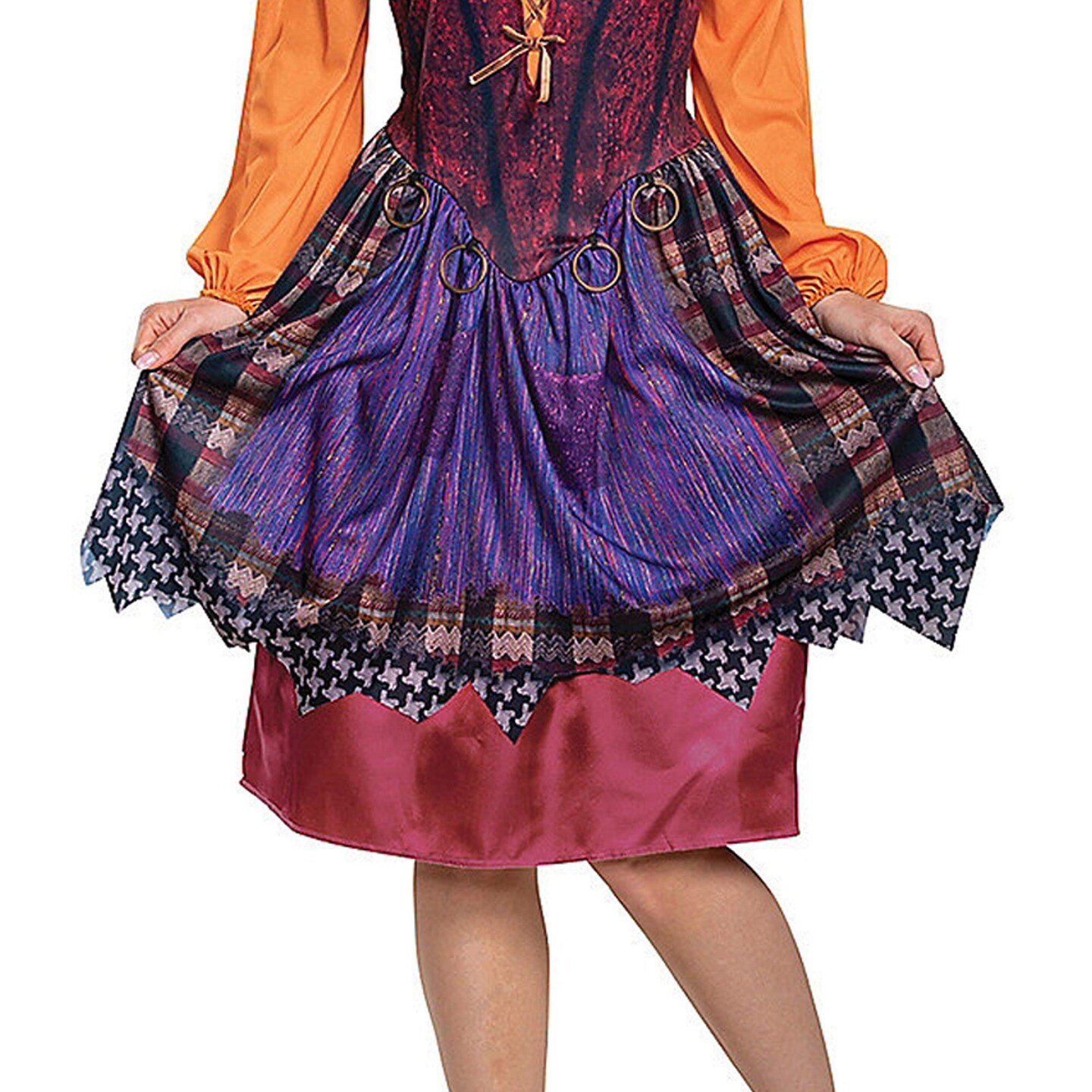 Womens Mary Sanderson Costume Hocus Pocus Classic Dark Witch Dress