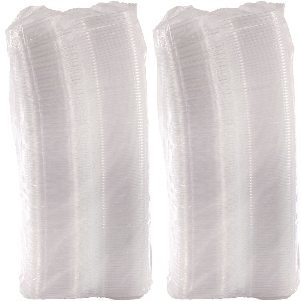 Dart ClearPac SafeSeal 8 oz. Flat Lid Plastic Tamper-Resistant/Evident Containers - Clear (200/Carton)