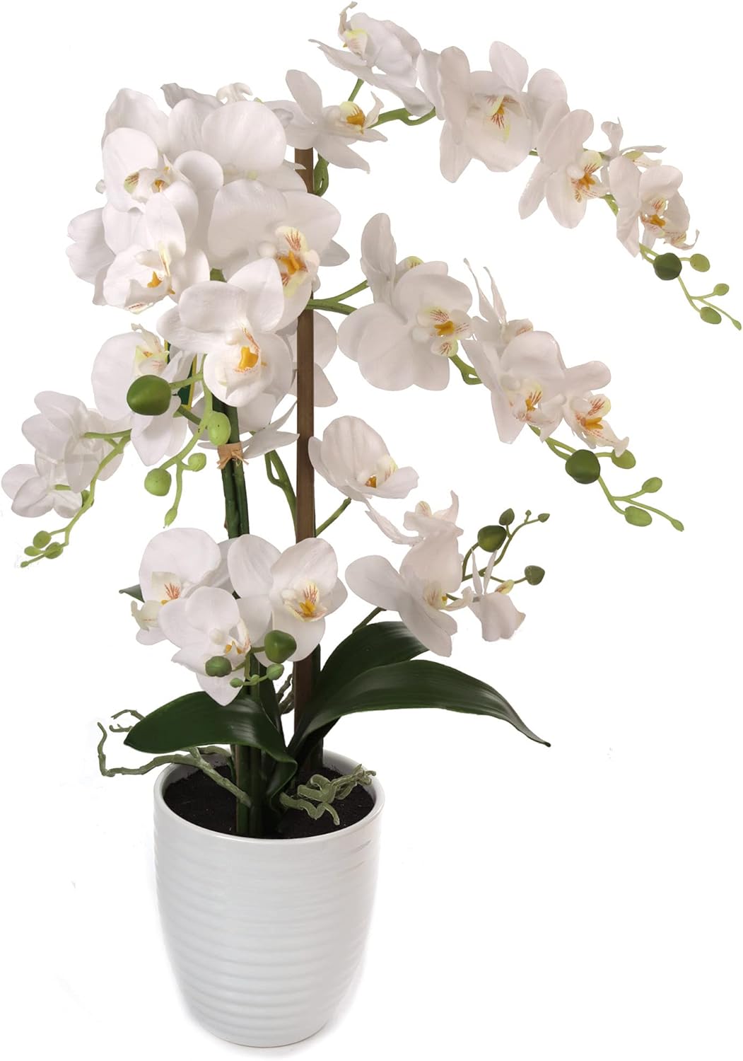 25" Luxurious Phalaenopsis Orchid - Elegant Silk Flower for Home Decor Accents, Floral Home by Artificial Flowers