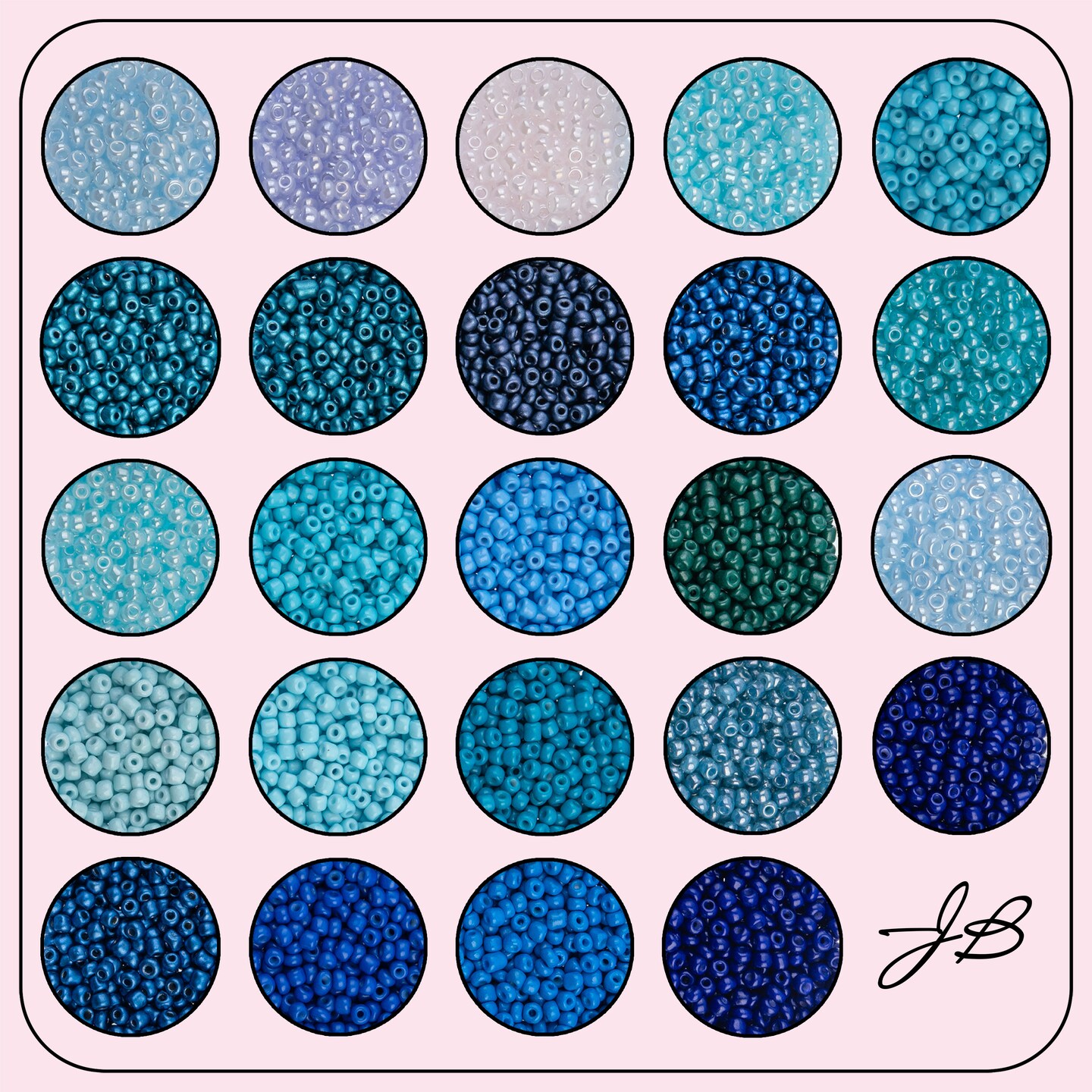 John Bead 12500pcs Assorted 24 Colors Glass Seed Beads 8/0 Jewelry Making Bead Box