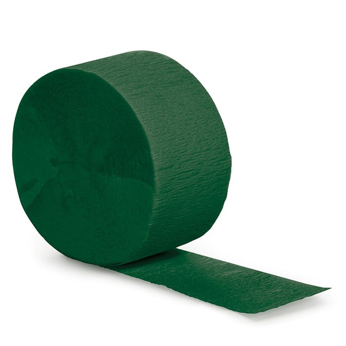 Hunter Green Crepe Streamers 81 ft
