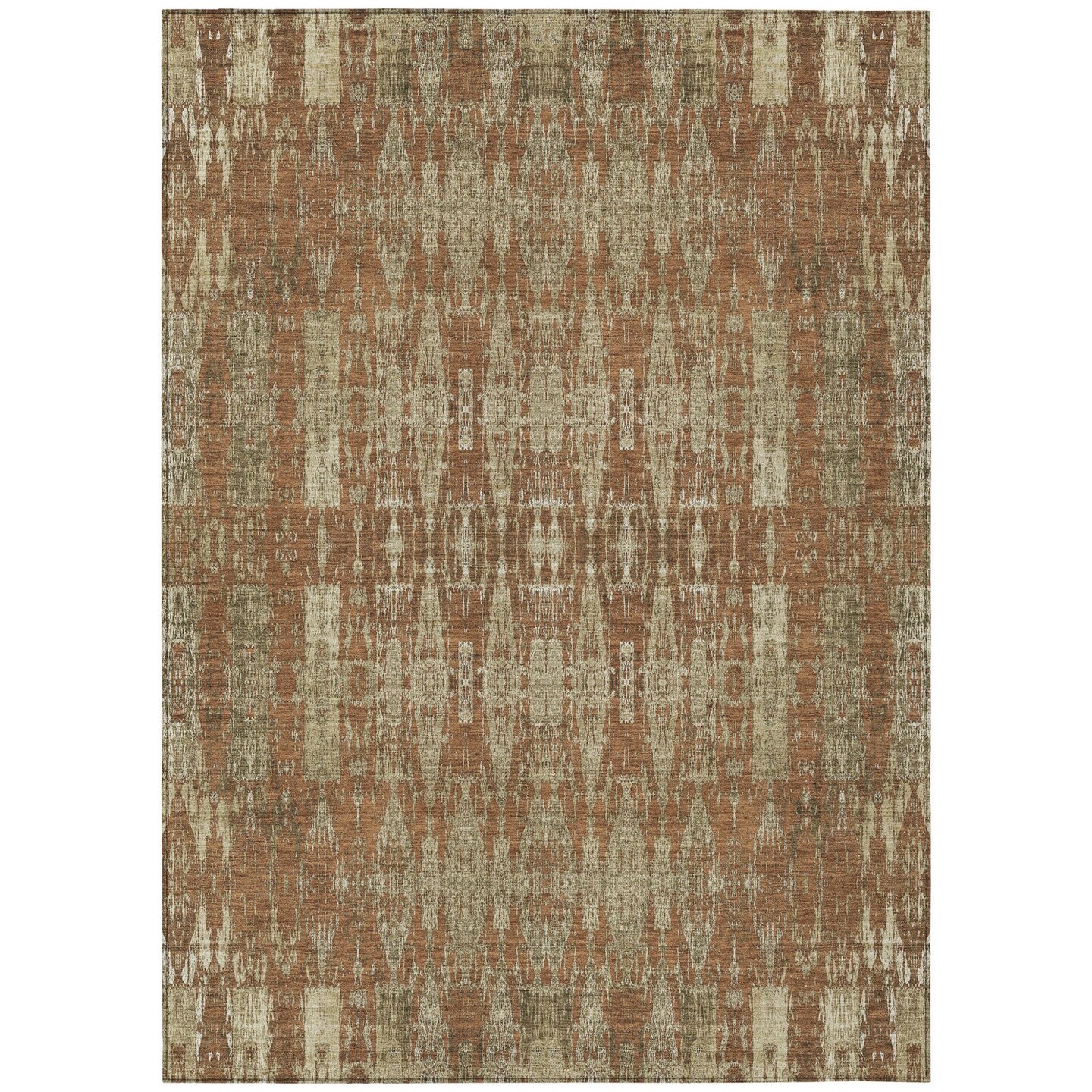 Edge Collections - 3' x 5' - Brown - Moroccan Washable Area Rug for Indoor and Outdoor Use - 1 Piece