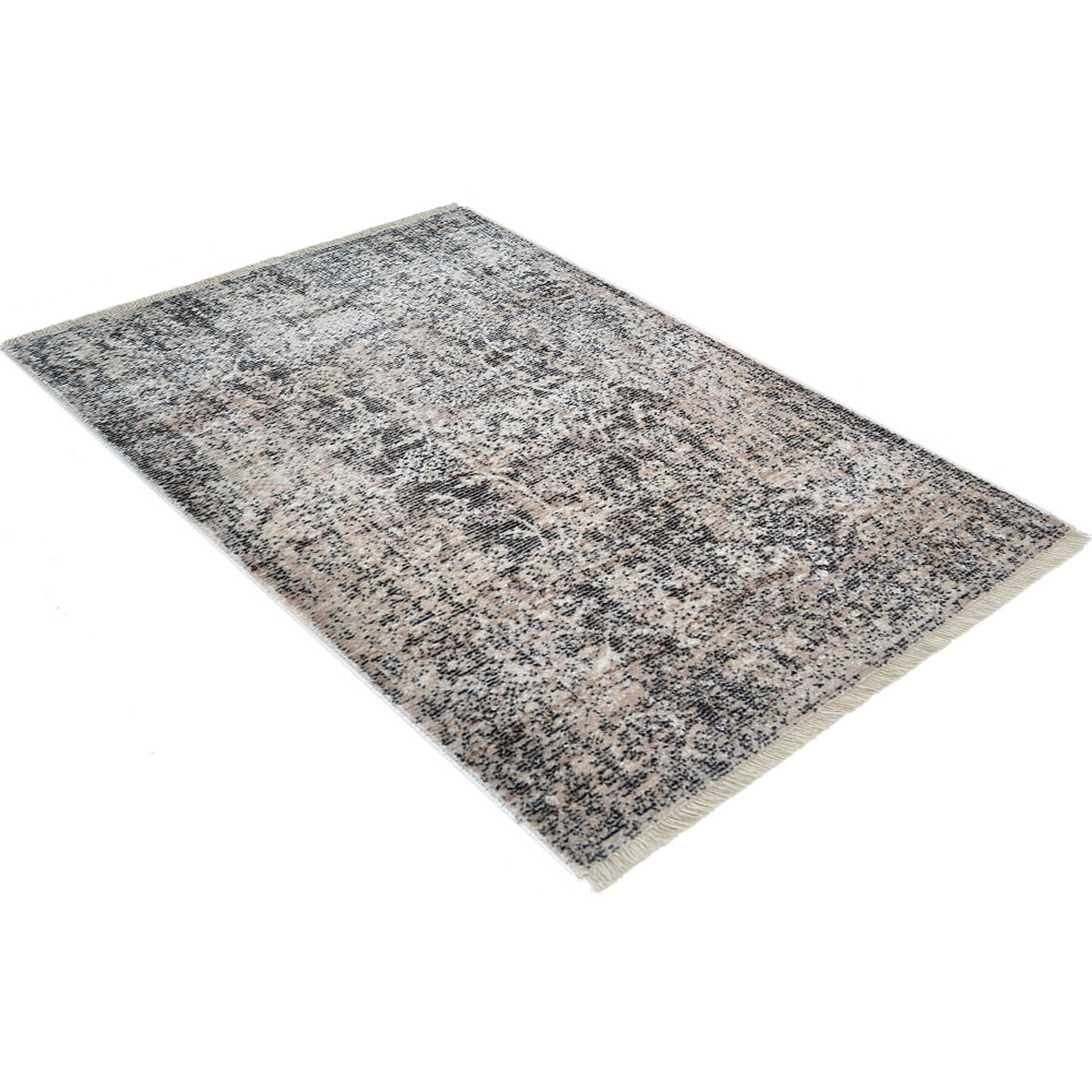 Edge Collections - 2&#x27; x 3&#x27;10&#x27;&#x27; - Brown - Elegant Oriental Area Rug - 1 Piece