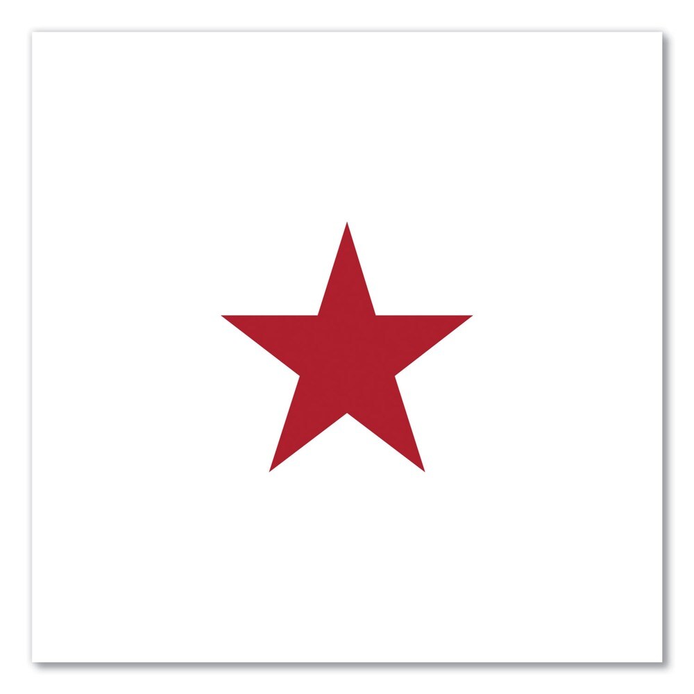 Universal Pre-Inked/Re-Inkable STAR Round Message Stamp - Red Ink