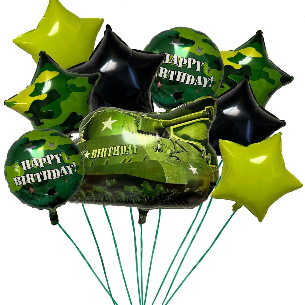 Camouflage 9 Balloon Bouquet