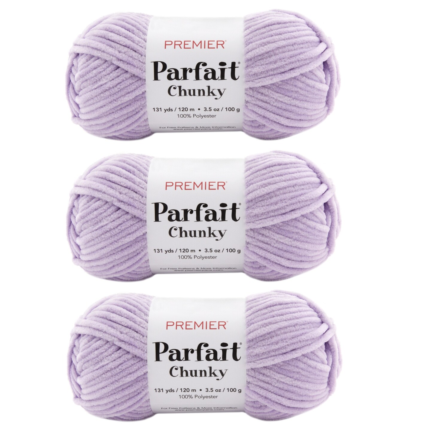 Multipack of 3 - Premier Parfait Chunky Yarn-Lilac