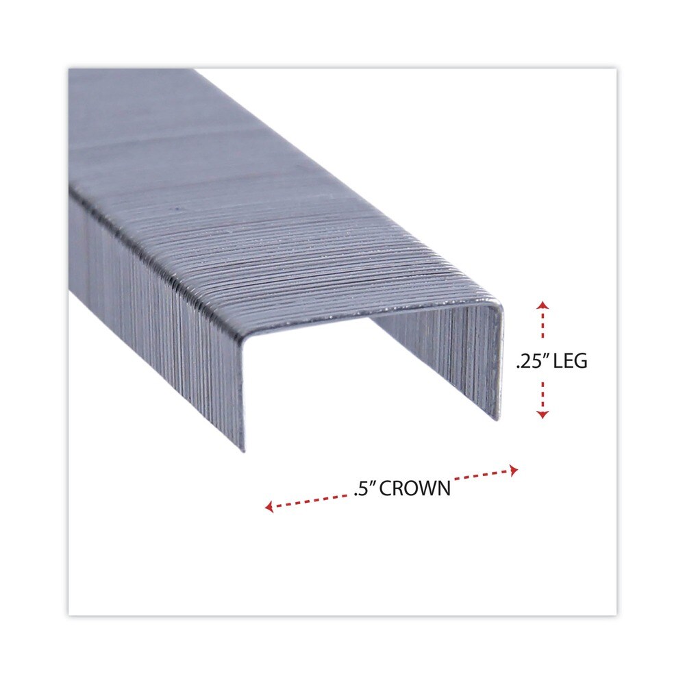 Universal 0.25 in. x 0.5 in. Standard Chisel Point Staples - Steel (25000/Pack)