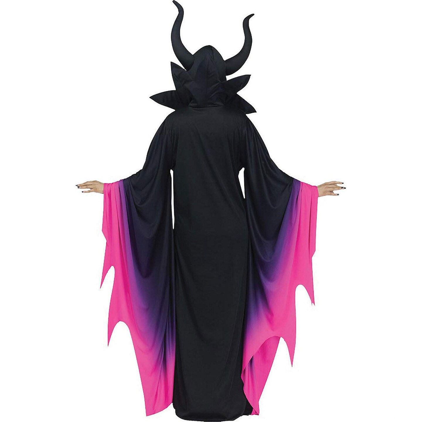 Evil Queen Adult Costume Black Robe and Horned Cap
