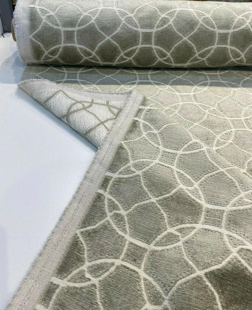 1 Yard Sage Green Chenille Upholstery Fabric Lavish Woven Pattern Durable Studio 54 Inch width