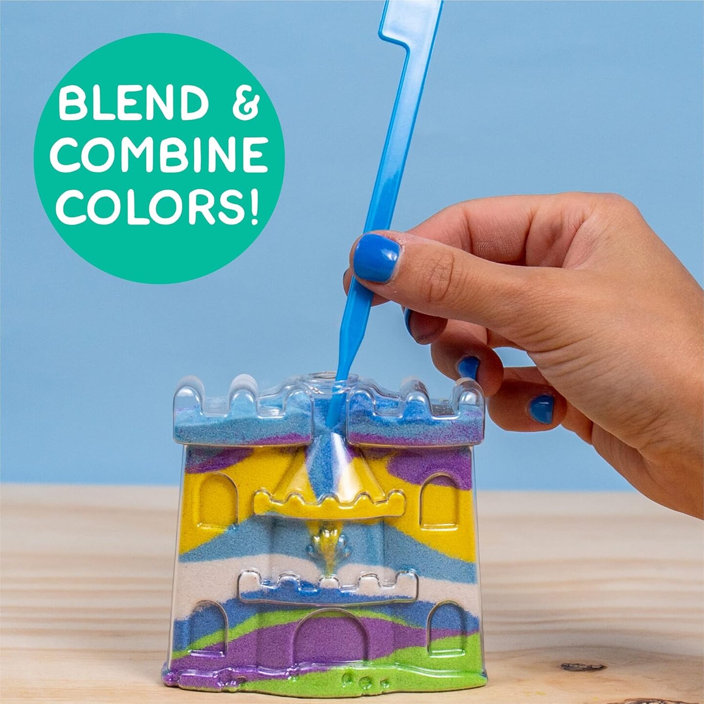 DIY Underwater Sand Art Kit – 6 Ocean-Themed Bottles, 8 Sand Colors, Glitter & Funnel, Creative Party & Staycation Activity for Kids Ages 6-9 (Multi)