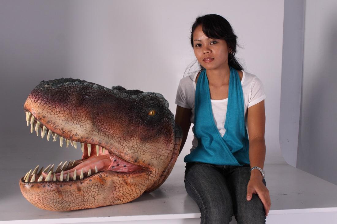 T-Rex Dinosaur Head Medium Life Size Statue