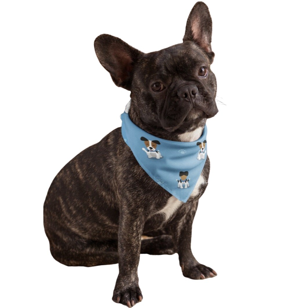Mechaly Cotton Funny Dog Bandana with Designs Durable Birthday Pet Scarf