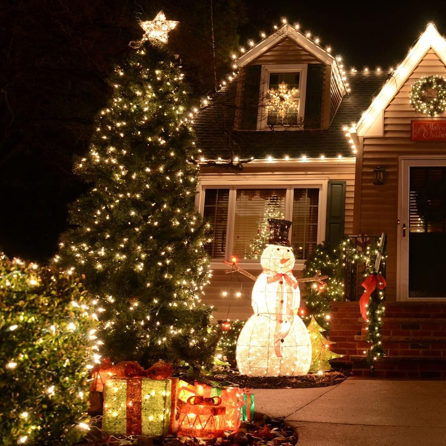 Warm White Christmas Lights, 2 Pack Total 40FT 200 Count Incandescent Christmas Mini Tree String Lights, Waterproof Christmas Decorations for Outdoor Indoor