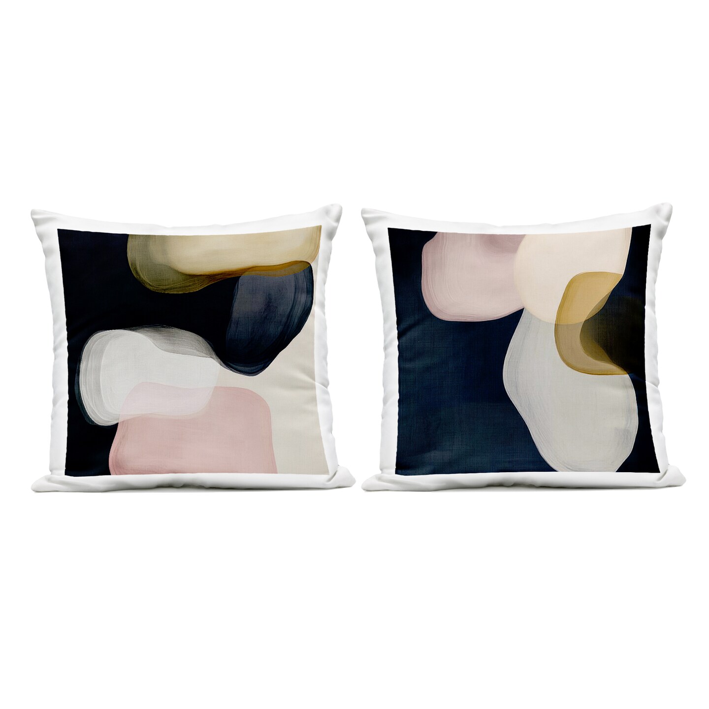 Stupell Industries Rounded Oblique Shapes 2 Piece Outdoor Printed Pillow Set, design by Irena Orlov, 18 x 7 x 18