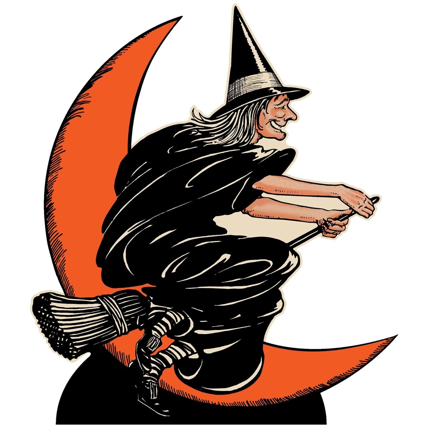 4 Pack Beistle Vintage Halloween Witch/Moon Stand-Up Decoration