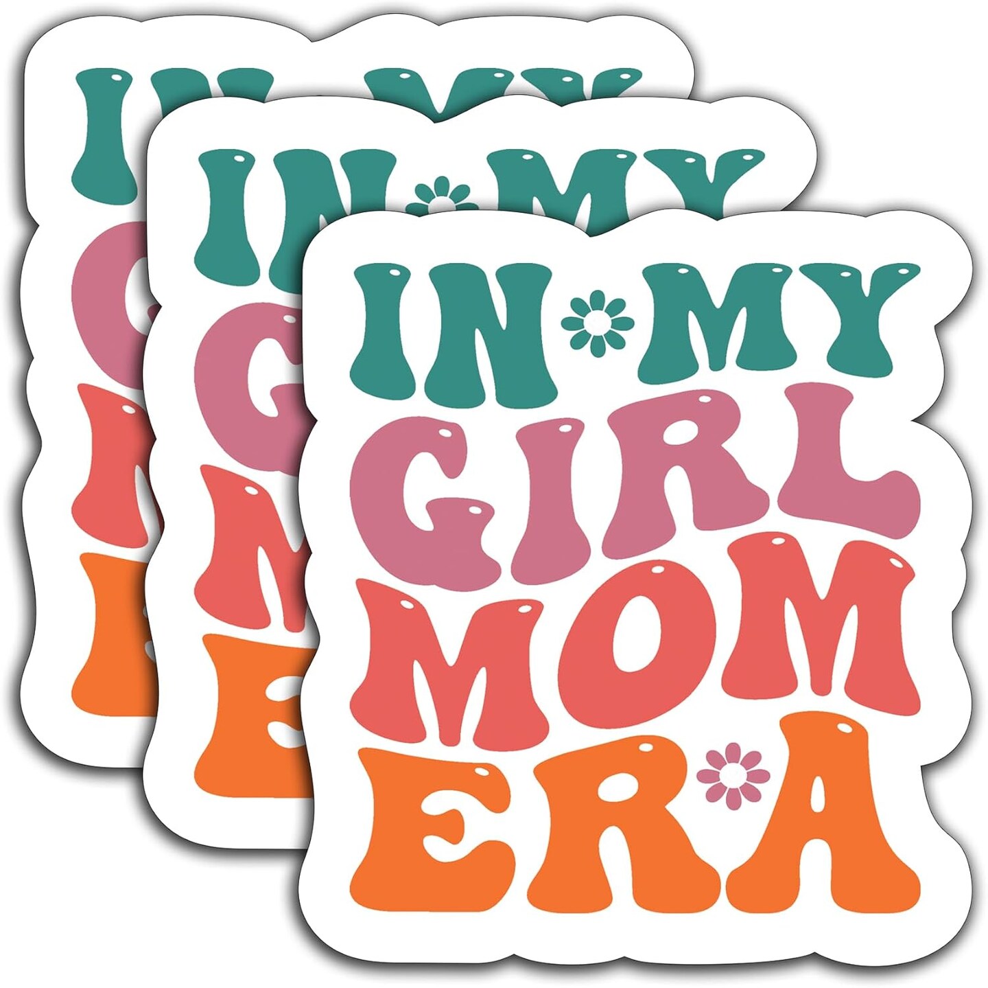 (3Pcs) in My Girl Mom Era Sticker Girl Mom Sticker Girl Mom Decals Mom Stickers, Waterproof Vinyl Decals for Water Bottle, Book, Tumbler, Cup, Laptop, Gifts for Mom Mama Mother&#x27;s Day, Size 3&#x22; x 2.6&#x22;