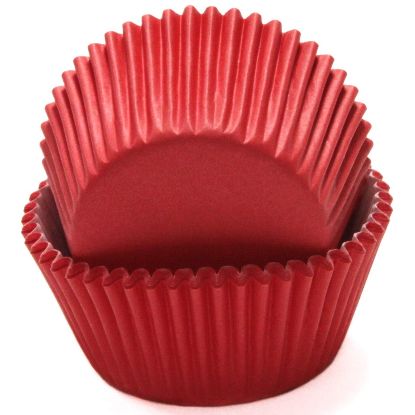Chef Craft 50 Count Cupcake Liners Muffin Size Baking Cups, Bright Red