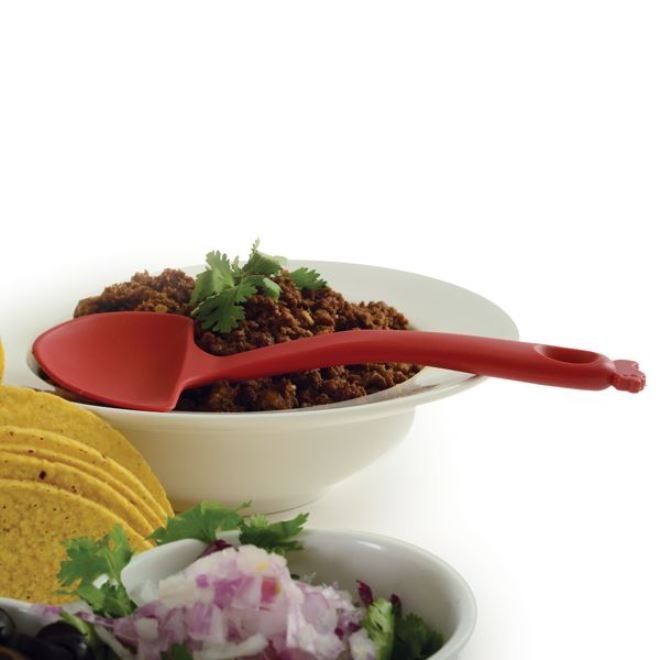 Norpro Spoon-ita 8.5" Taco Fixings Spoon - Meat, Beans, & Shell Toppings Server