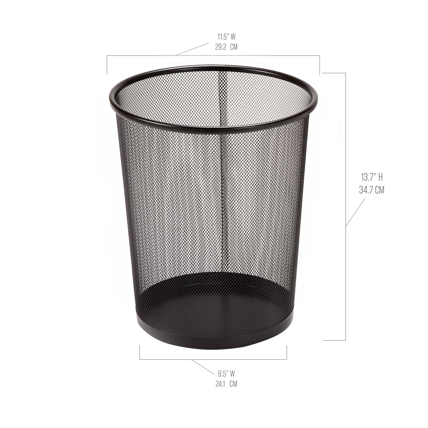 Seville Classics 6 Gal. Round Mesh Wastebasket Recycling Bin (2-Pack)