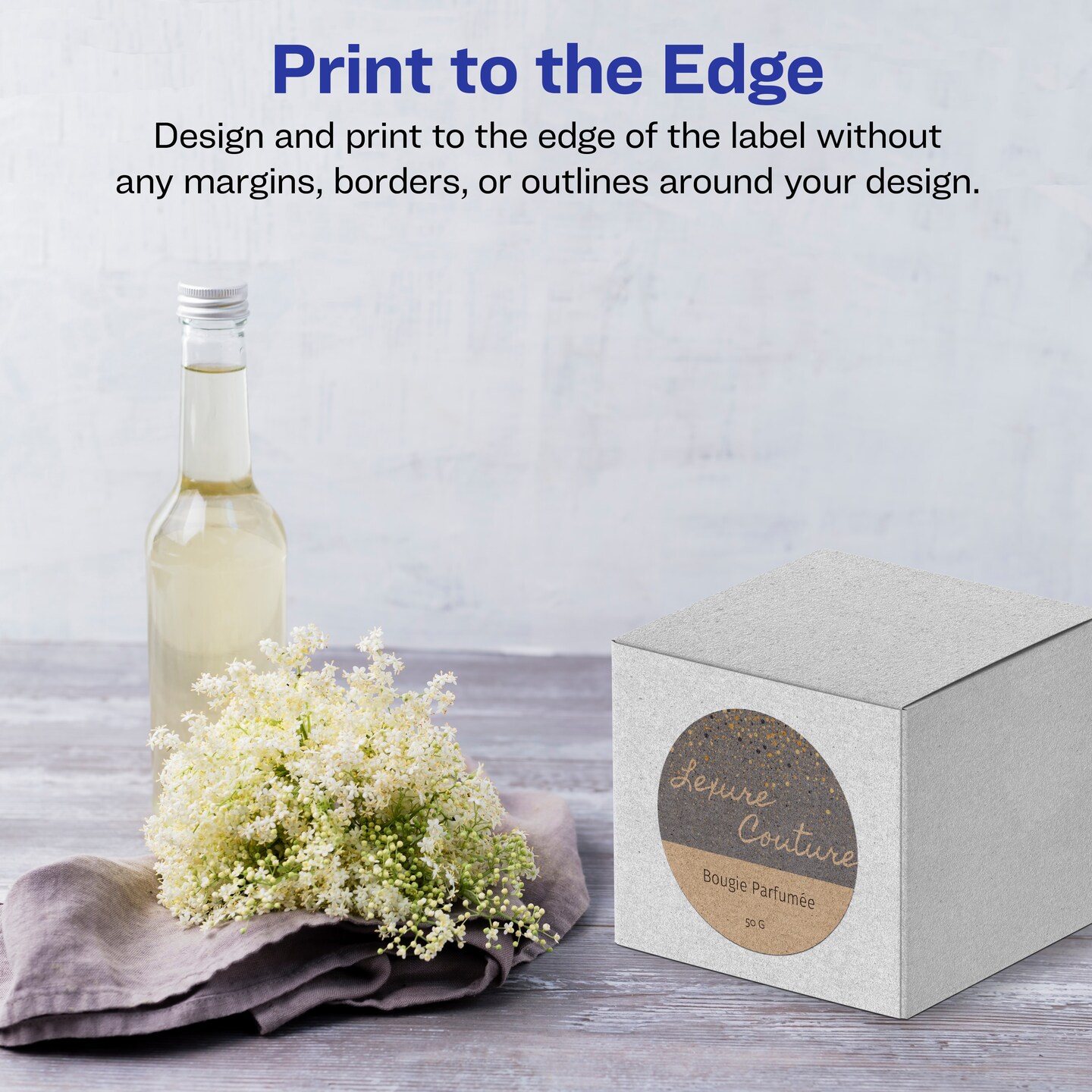 Avery Kraft Brown Round Labels with Sure Feed, 2.75" diameter