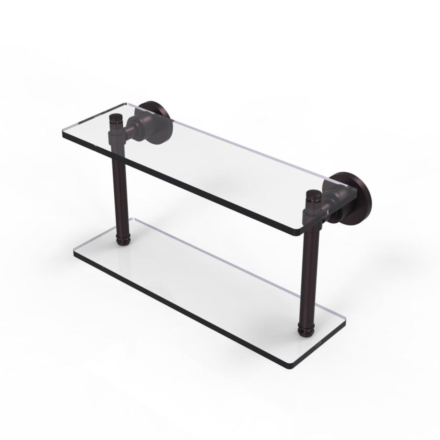 Washing Square Collection 16 Inch Two Tiered Glass Shelf - Ws-2/16-Abz