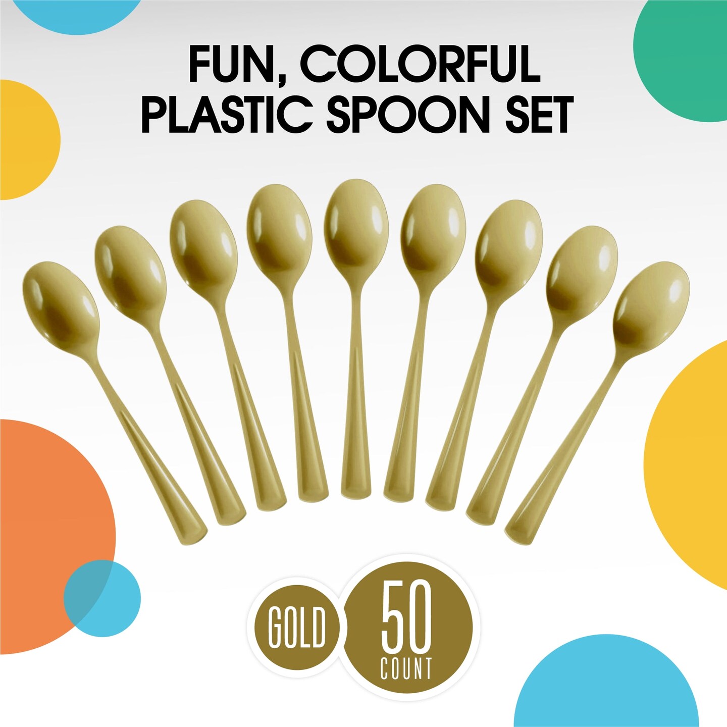 Party Solids 100 Pcs Disposable Utensils – Heavy Duty Plastic Cutlery Set – Premium Plastic Forks, Spoons or Knives for Parties, Events, Catering & Tableware Supplies by Exquisite