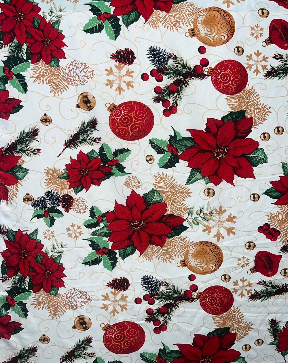 1 Yard Christmas Poly Poplin Fabric For Holiday Sewing Crafts And D&#xE9;cor Projects 60 Inch Width