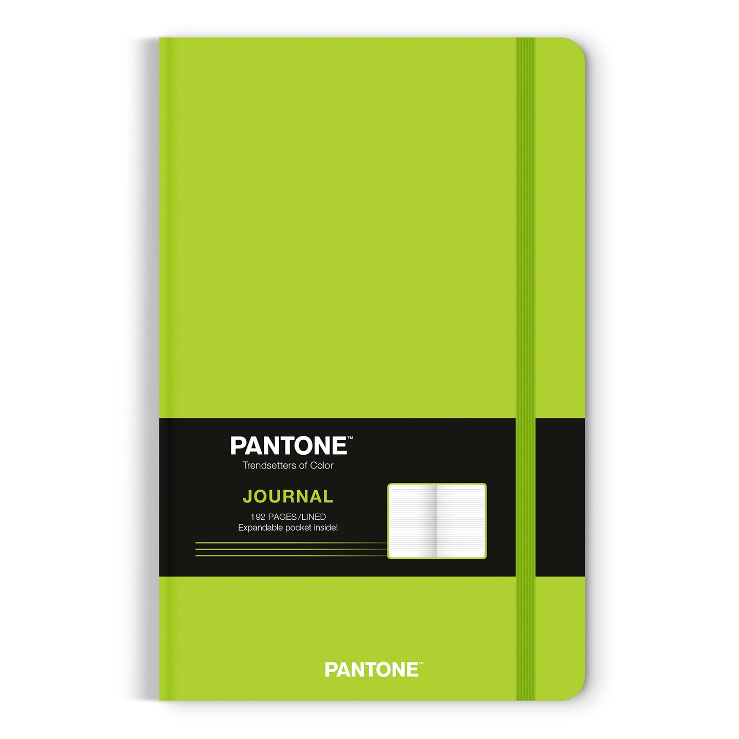 Pantone OFFICIAL Green | 5.25 x 8.25 Inch Lined Compact Journal | Non-Dated | BrownTrout | Planning Stationery Diary