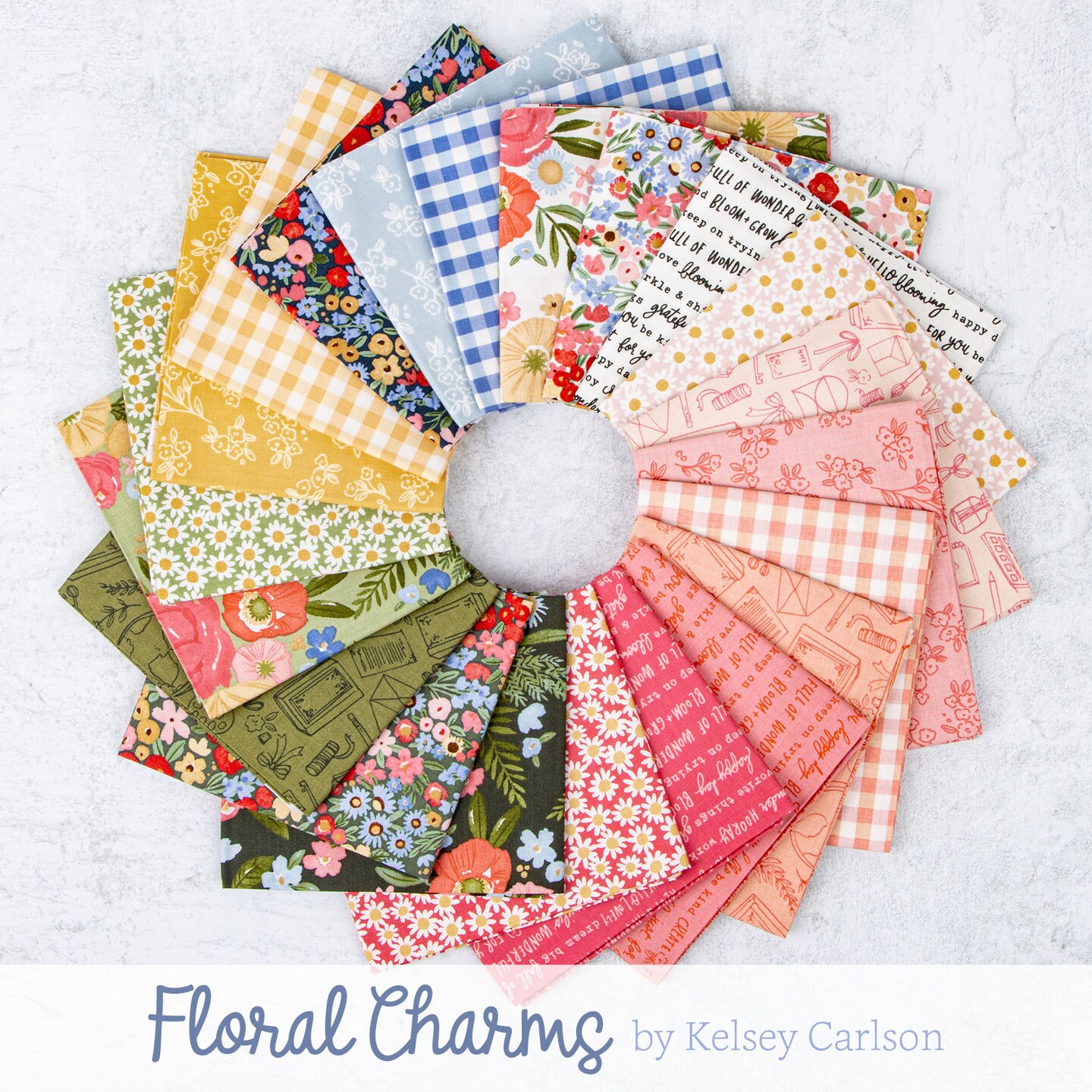 Floral Charms 2.5" Strip Roll (Jelly Roll / Rolie Polie) by Kelsey Carlson for Riley Blake (RP-15760-40)