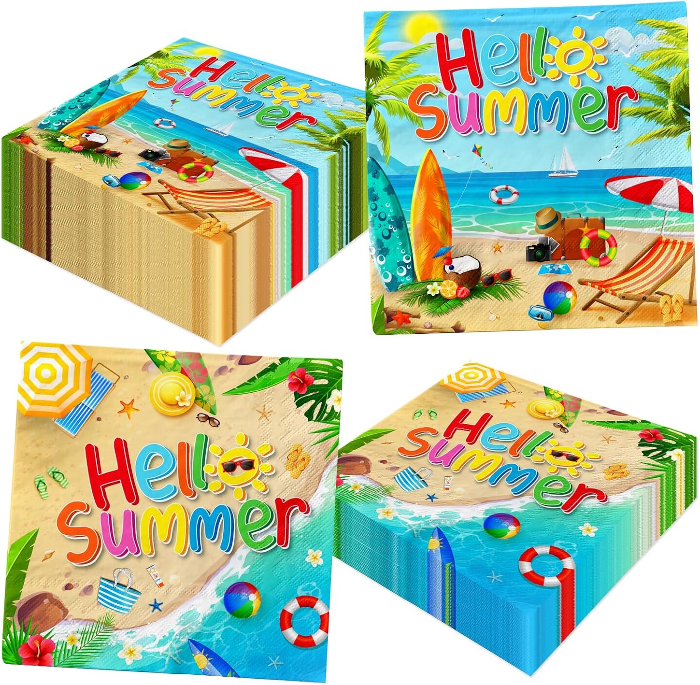 40Pcs Beach Napkins Summer Napkins Paper