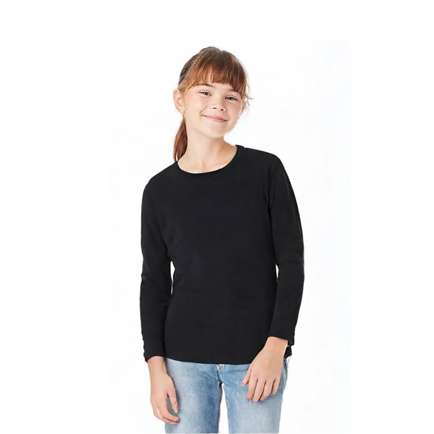 BELLA + CANVAS Youth Long Sleeve Jersey Tee with Premium Airlume Cotton and Sustainable Retail Fit
