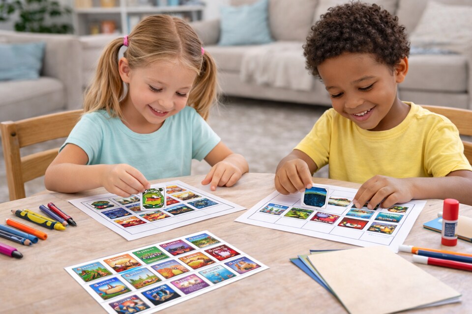 Animated Makkos Square Stickers – 6 Sheets of Motion Passover Plagues Stickers for Kids, Crafts & Jewish Learning