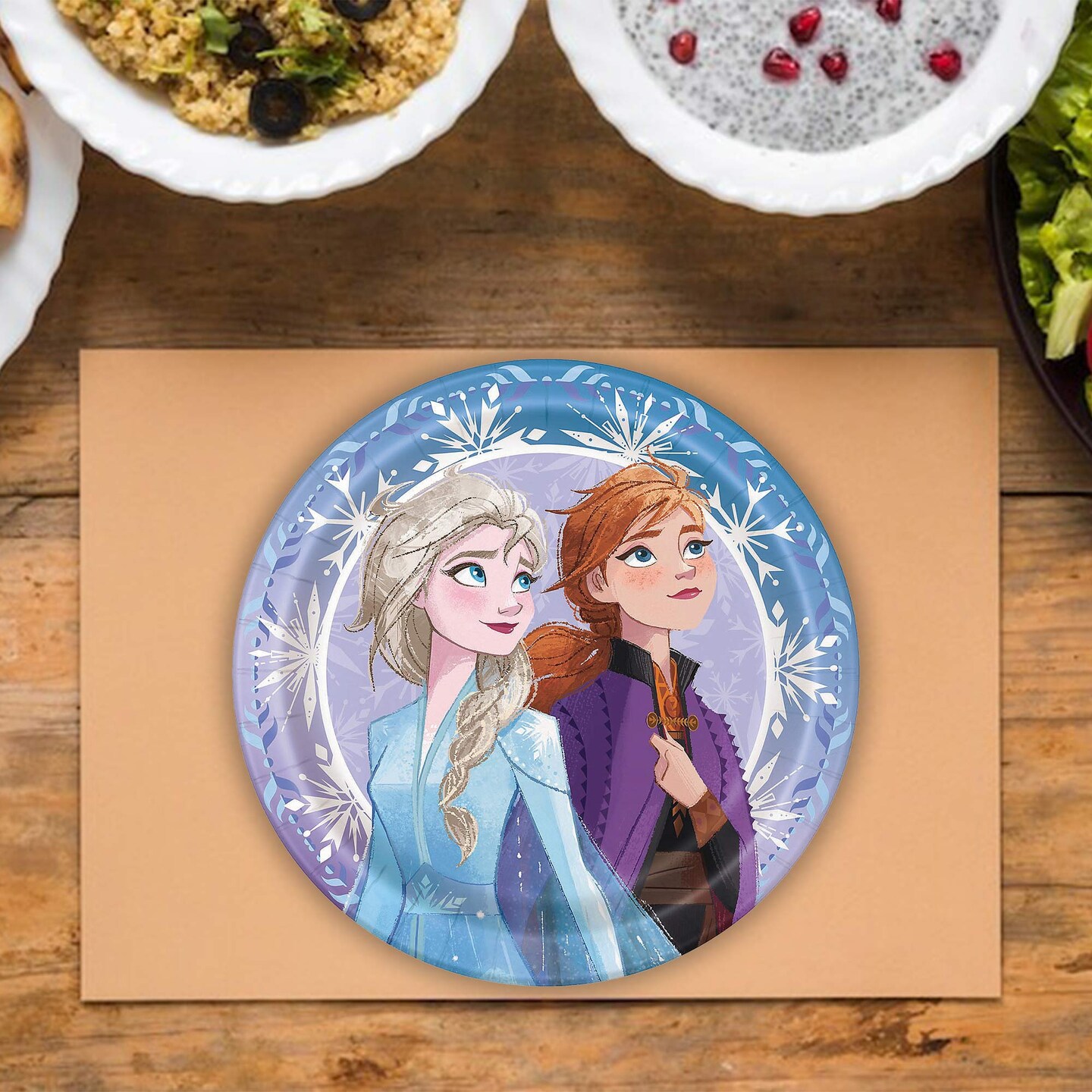 8 Count Frozen Elsa Anna Paper Dinner Plates Birthday Party Supplies Princess Theme 9&#x22;
