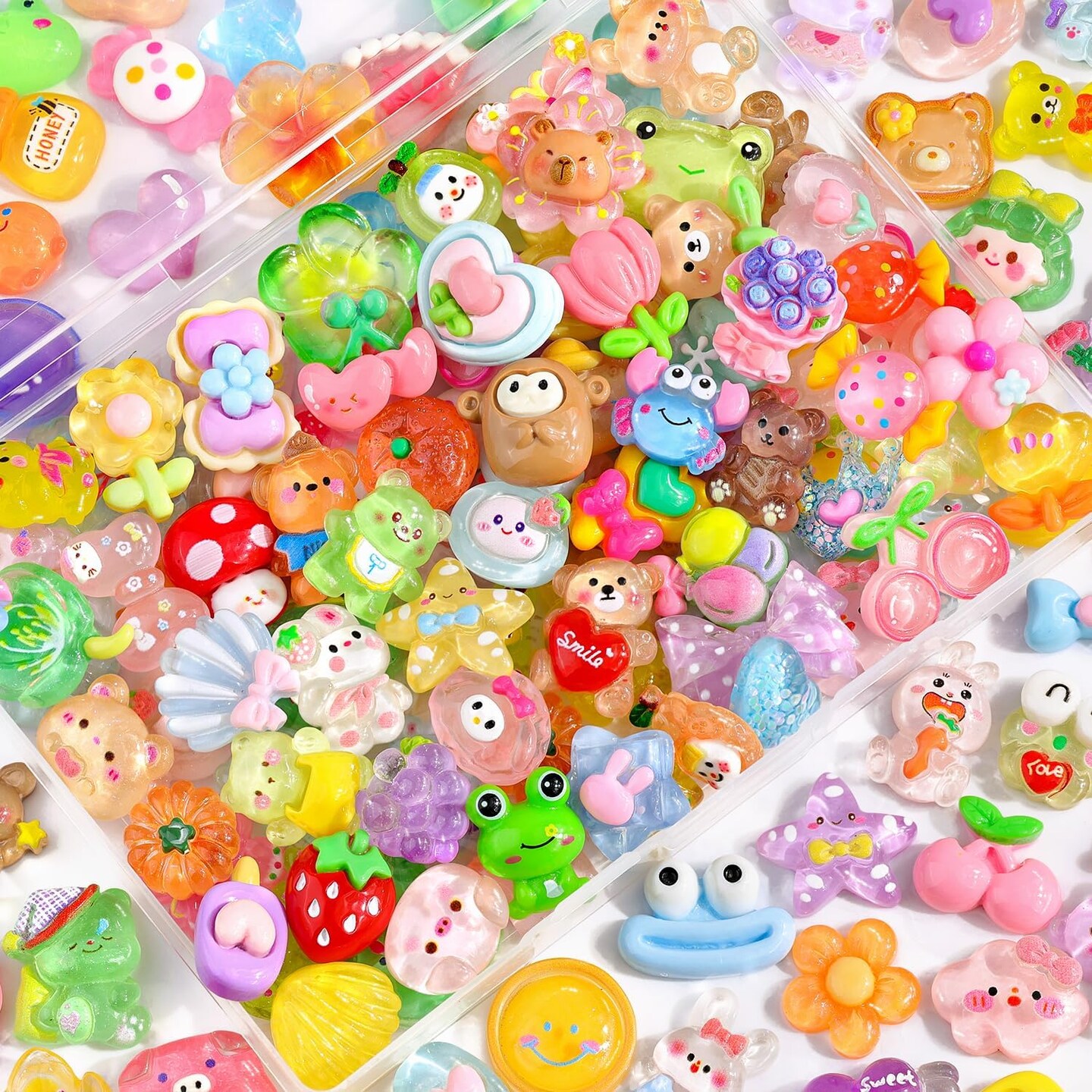60Pcs Mixed Colors Slime Charms Assorted