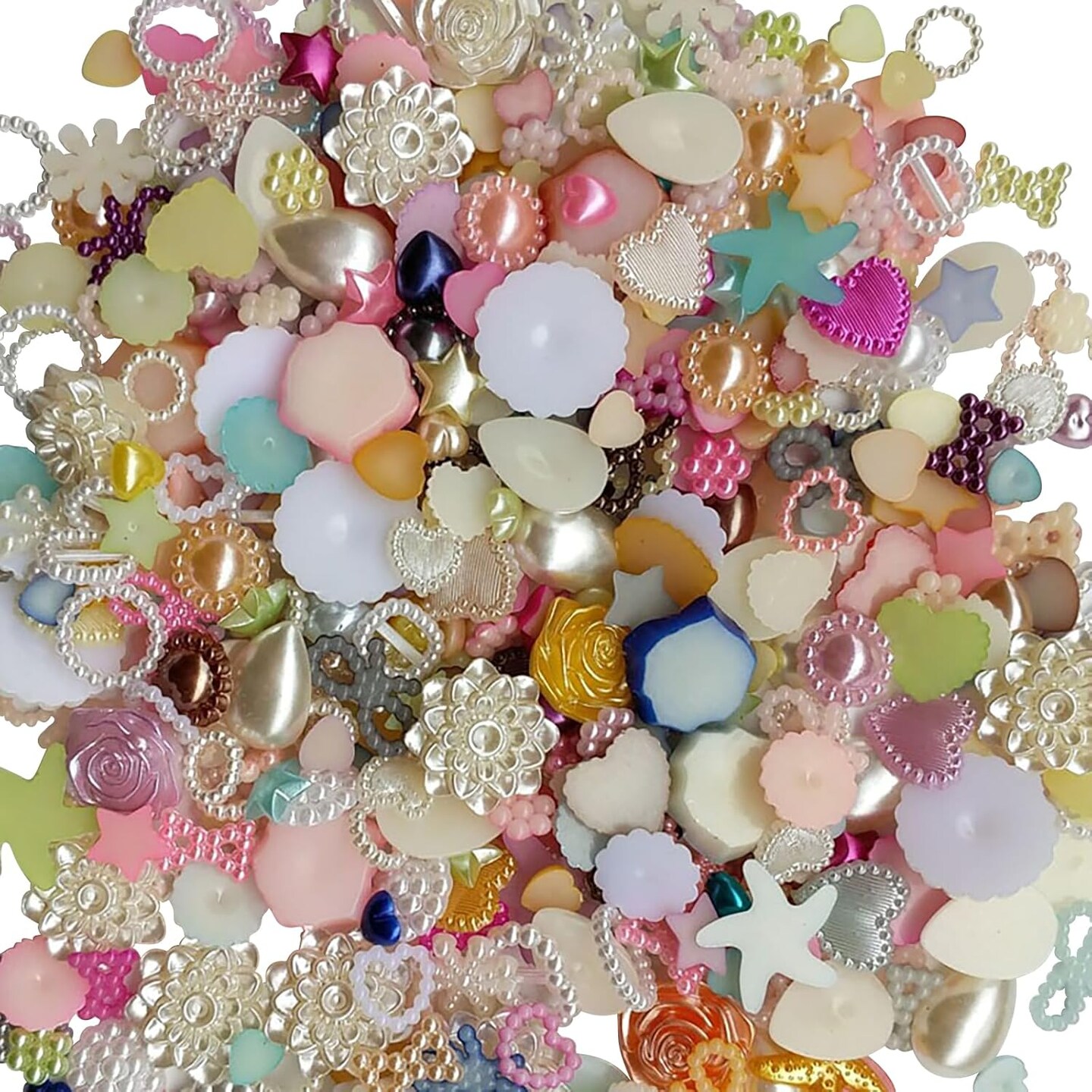 Back Pearl Bead Loose Beads (Mix 100g)