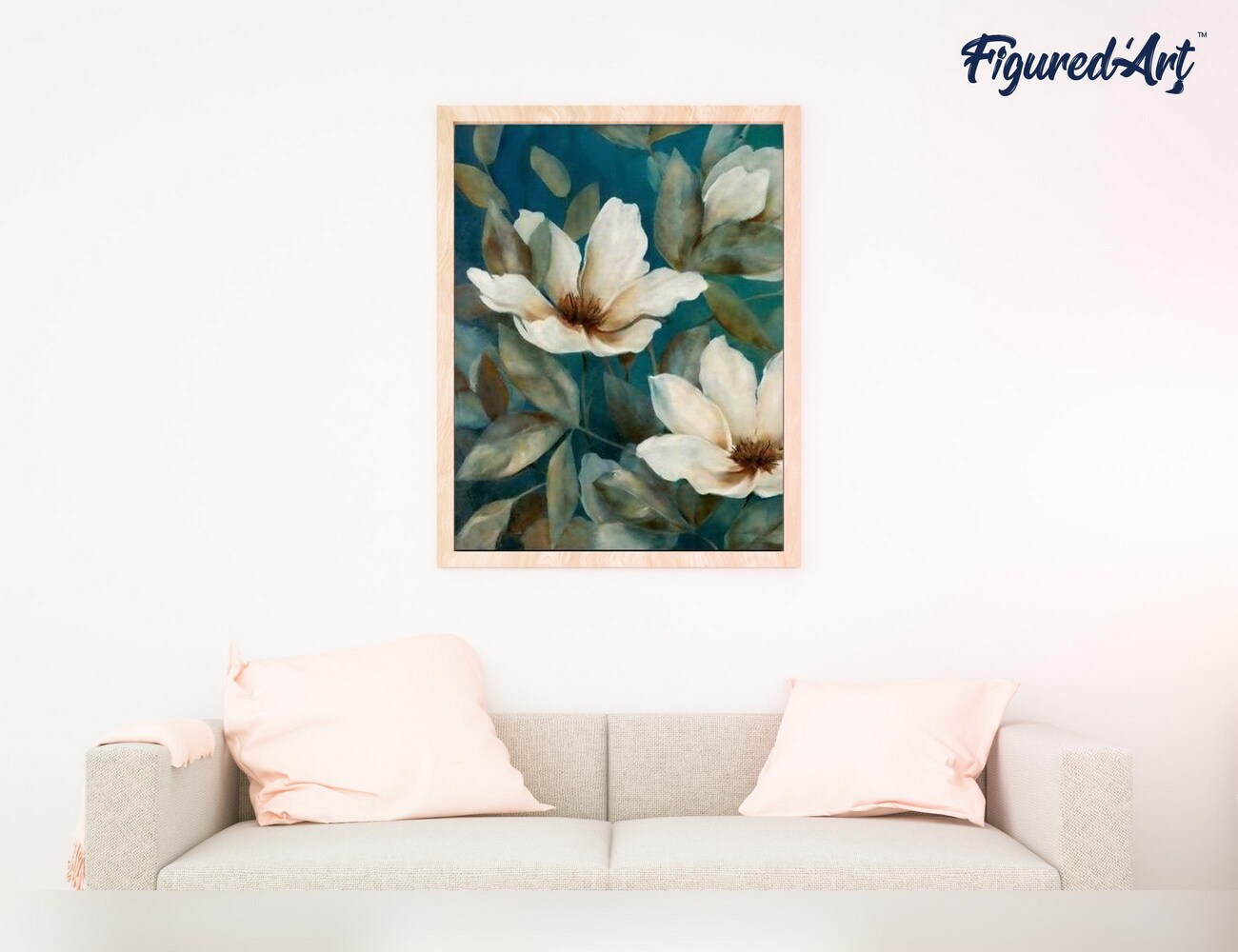 Figured&#x27;Art Paint by Numbers Kit for Adults Vase of Peonies 16&#x22;x20&#x22; - Craft Art Painting DIY Kit Rolled Canvas without frame