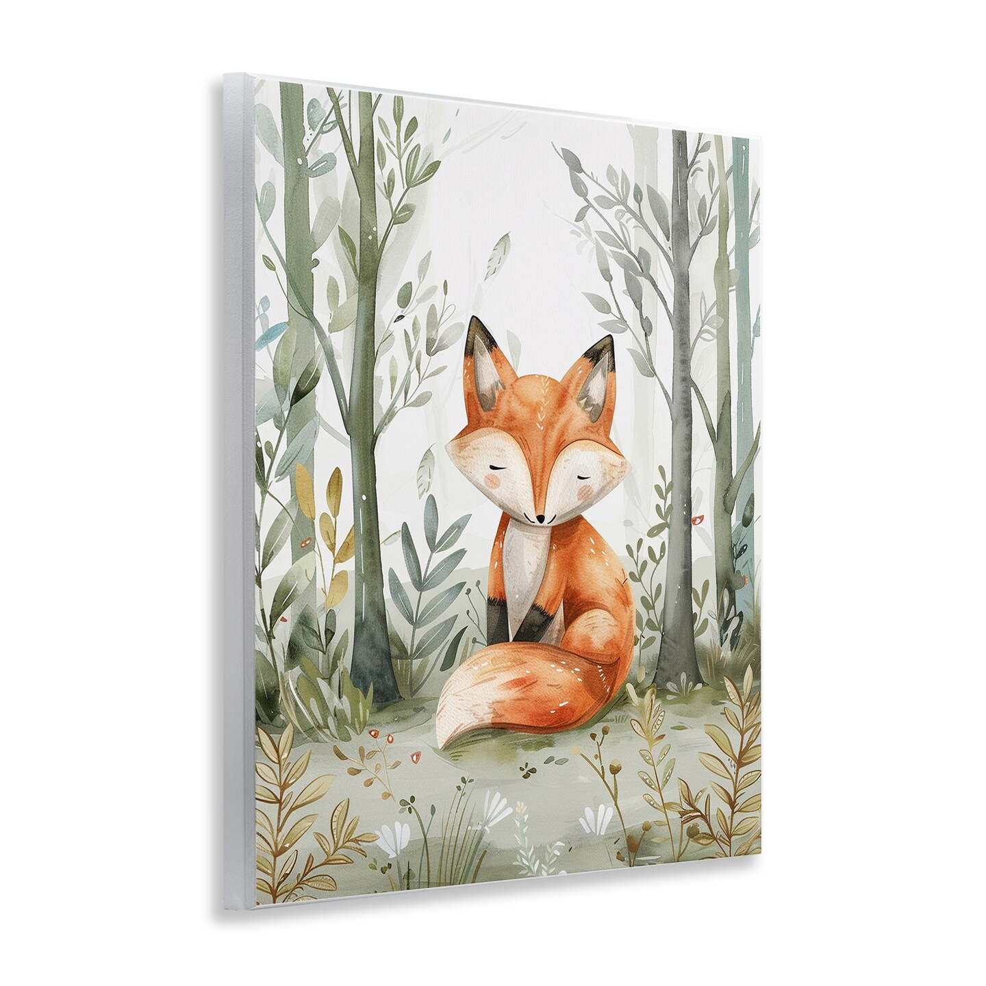Stupell Industries Soft Woodland Fox Wall Plaque Art Design by LSR Design Studio
