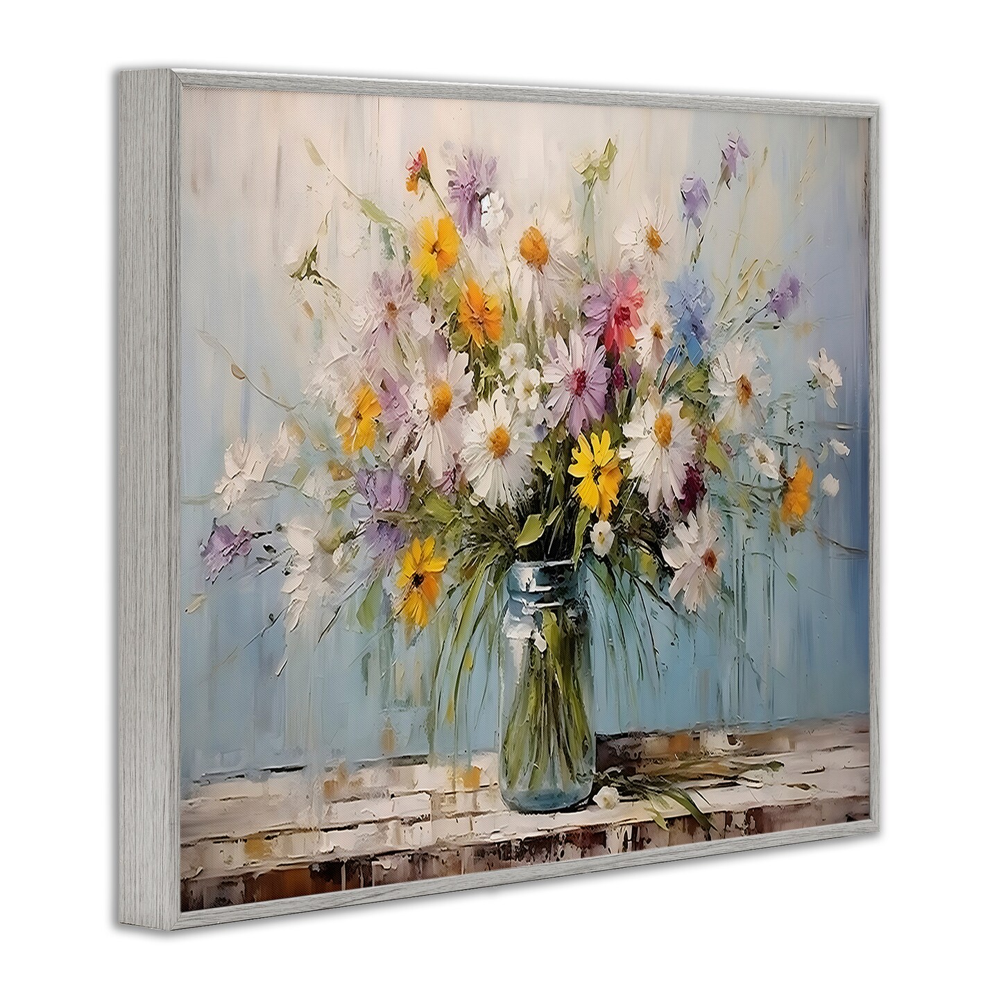 Stupell Industries Wildflower Bouquet in Jar Framed Giclee Wall Art Design by Franklyn Gregory