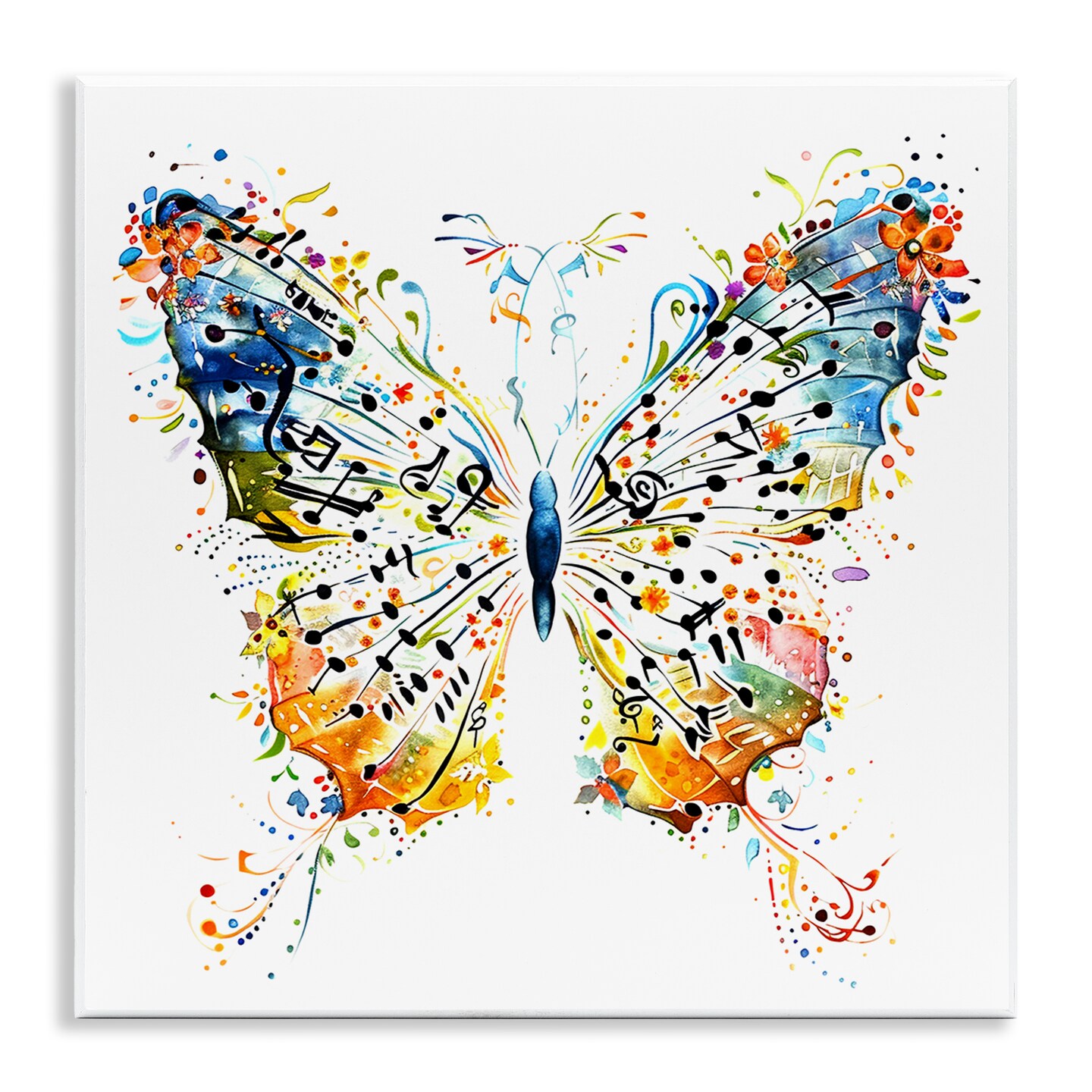 Stupell Industries Musical Butterfly Wings Wall Plaque Art Design by LSR Design Studio