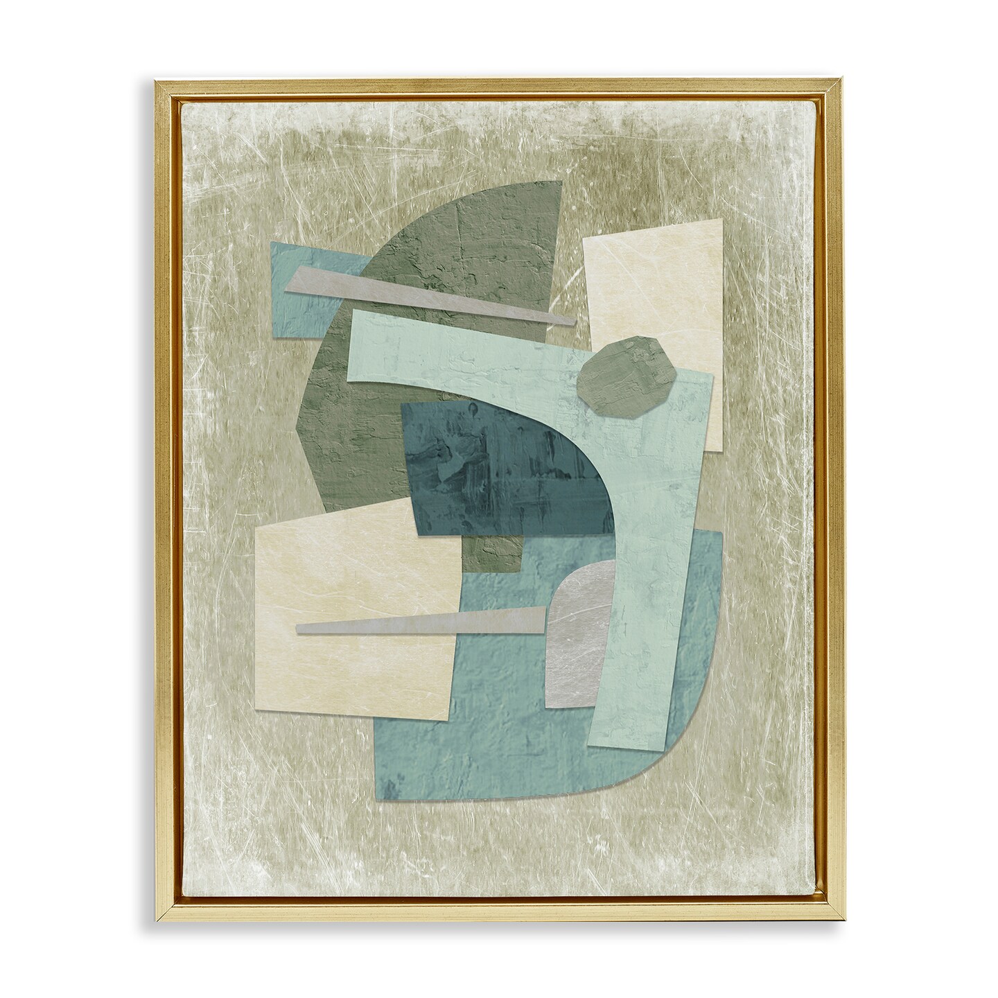 Stupell Industries Layered Neutral Arrangement Floater Framed Canvas Wall Art Design by Suzanne Nicoll