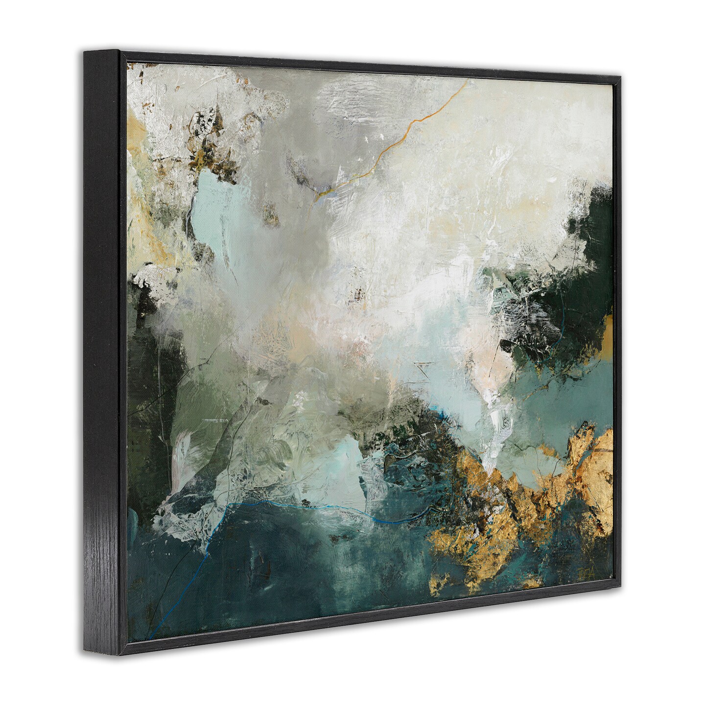 Stupell Industries Stormy Dark Abstraction Framed Giclee Wall Art Design by Design Fabrikken