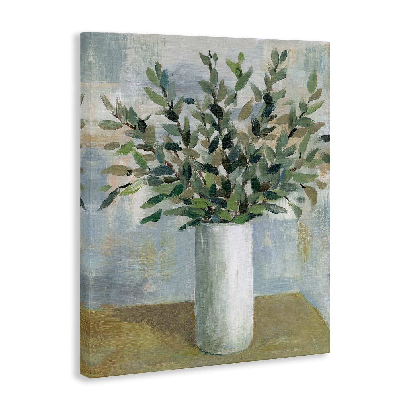 Stupell Industries Leafy Green Plant Vase Canvas Wall Art Design by Cloverfield &#x26; Co.