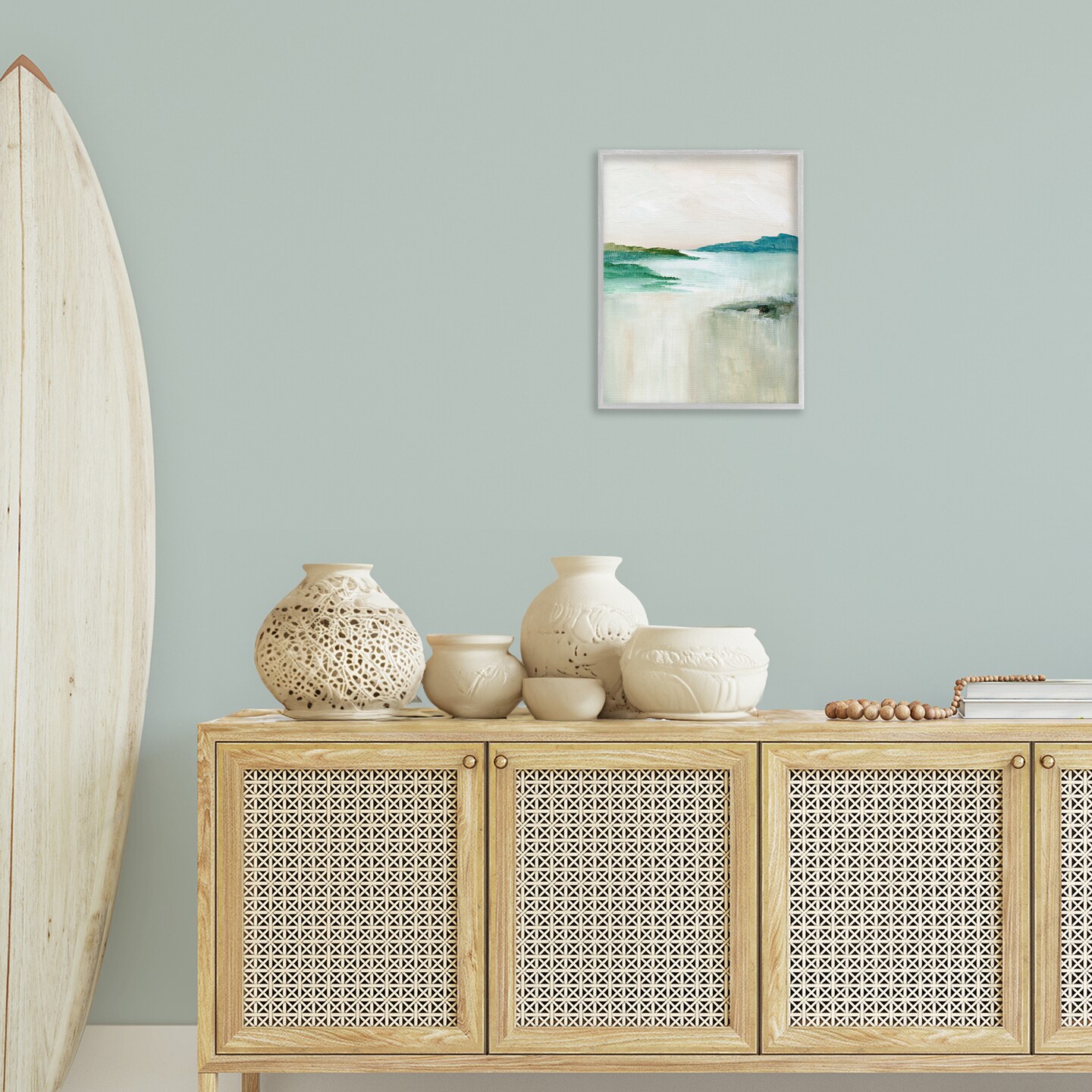 Stupell Industries Blue Tone Misty Landscape Framed Giclee Wall Art Design by Nikita Jariwala