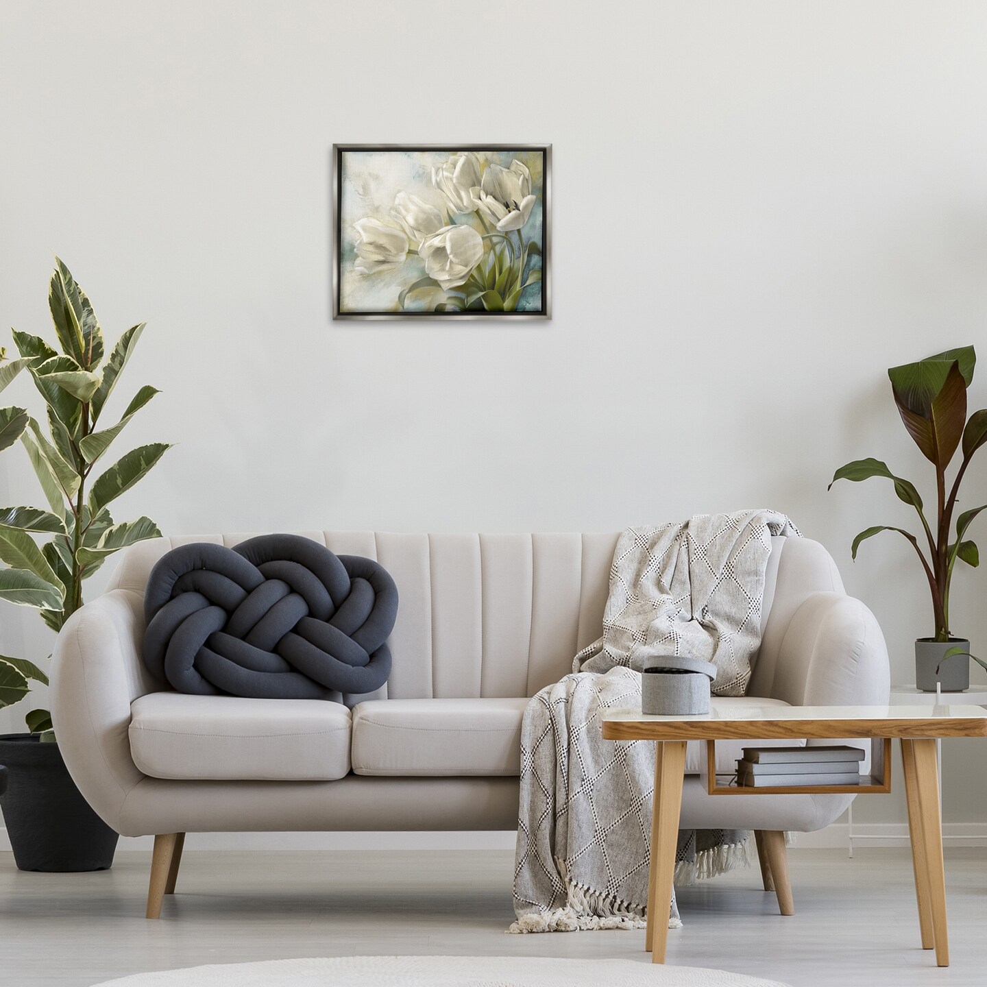 Stupell Industries Curling Tulip Blooms Floater Framed Canvas Wall Art Design by Igor Levashov