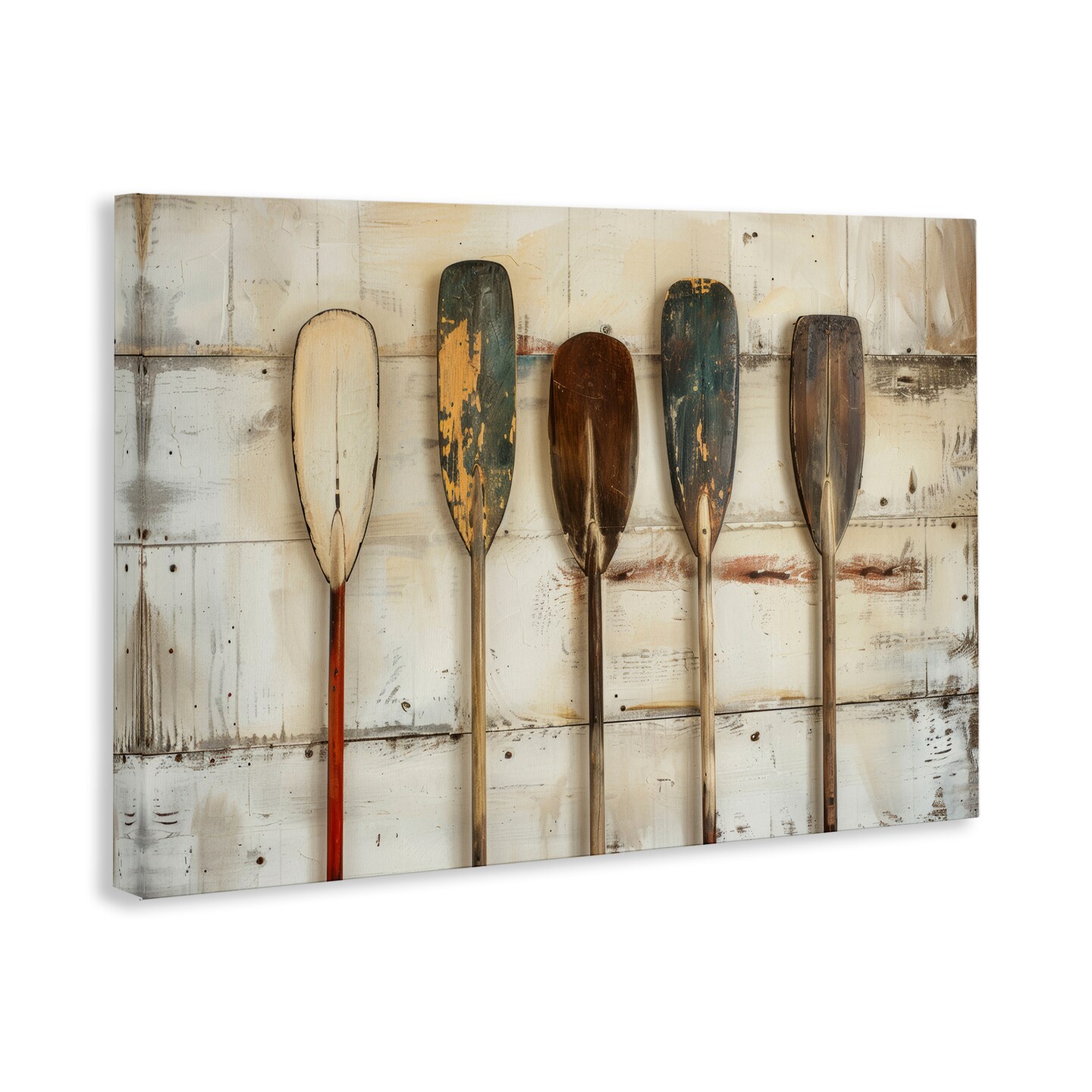 Stupell Industries Rustic Oar Lineup Canvas Wall Art Design by Arlington Prints