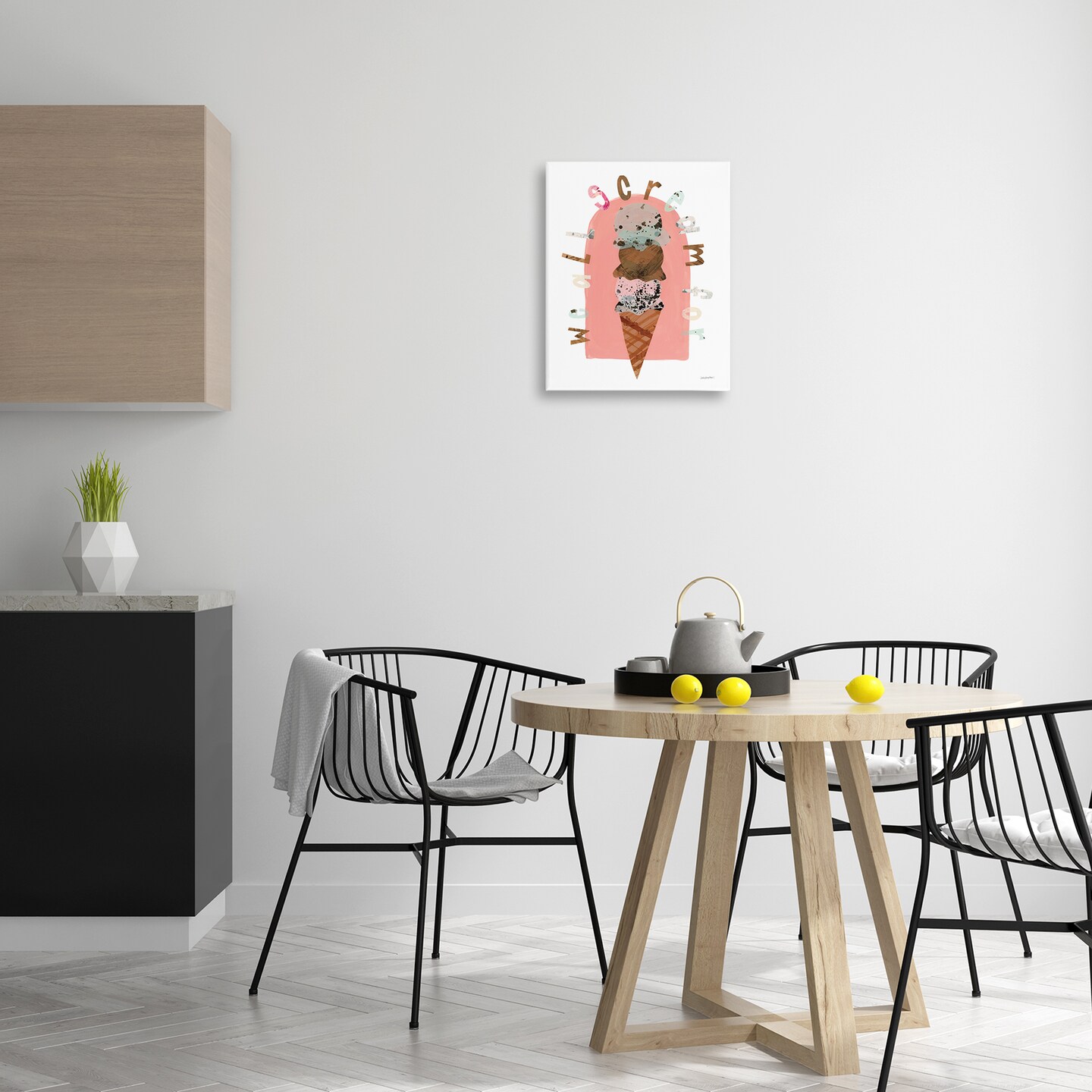 Stupell Industries All Scream For Ice Cream Canvas Wall Art Design by Haley Knighten