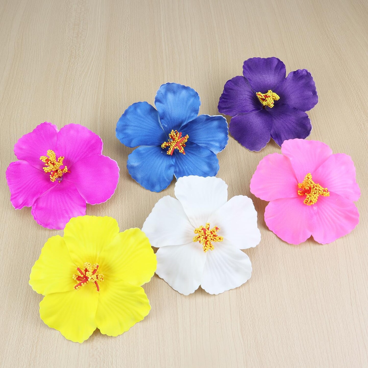 6pcs Hawaiian Flower Hair Clips, 3.94 Inch Plumeria Hair Clips