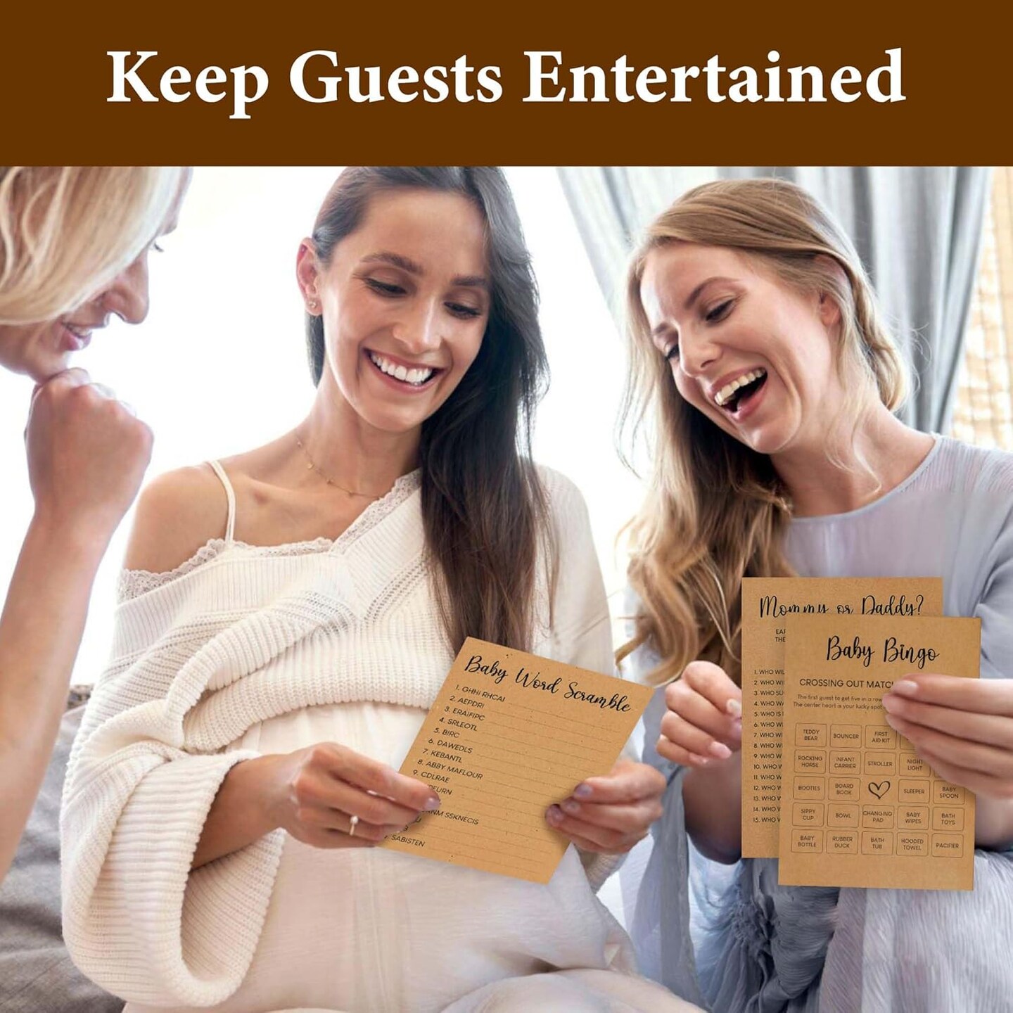 Bingo Baby Shower Games for Girl - Baby Shower Bingo Cards for Guests