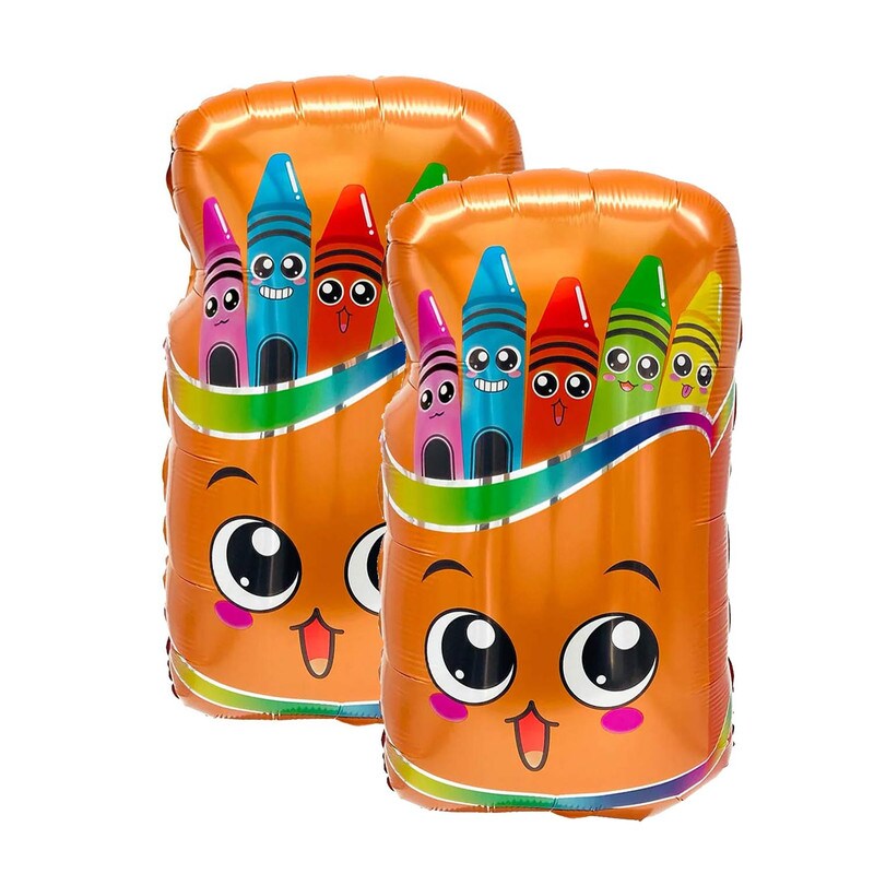 LA Balloons&#xAE; 27 Inch Smiling Crayon Box Balloon