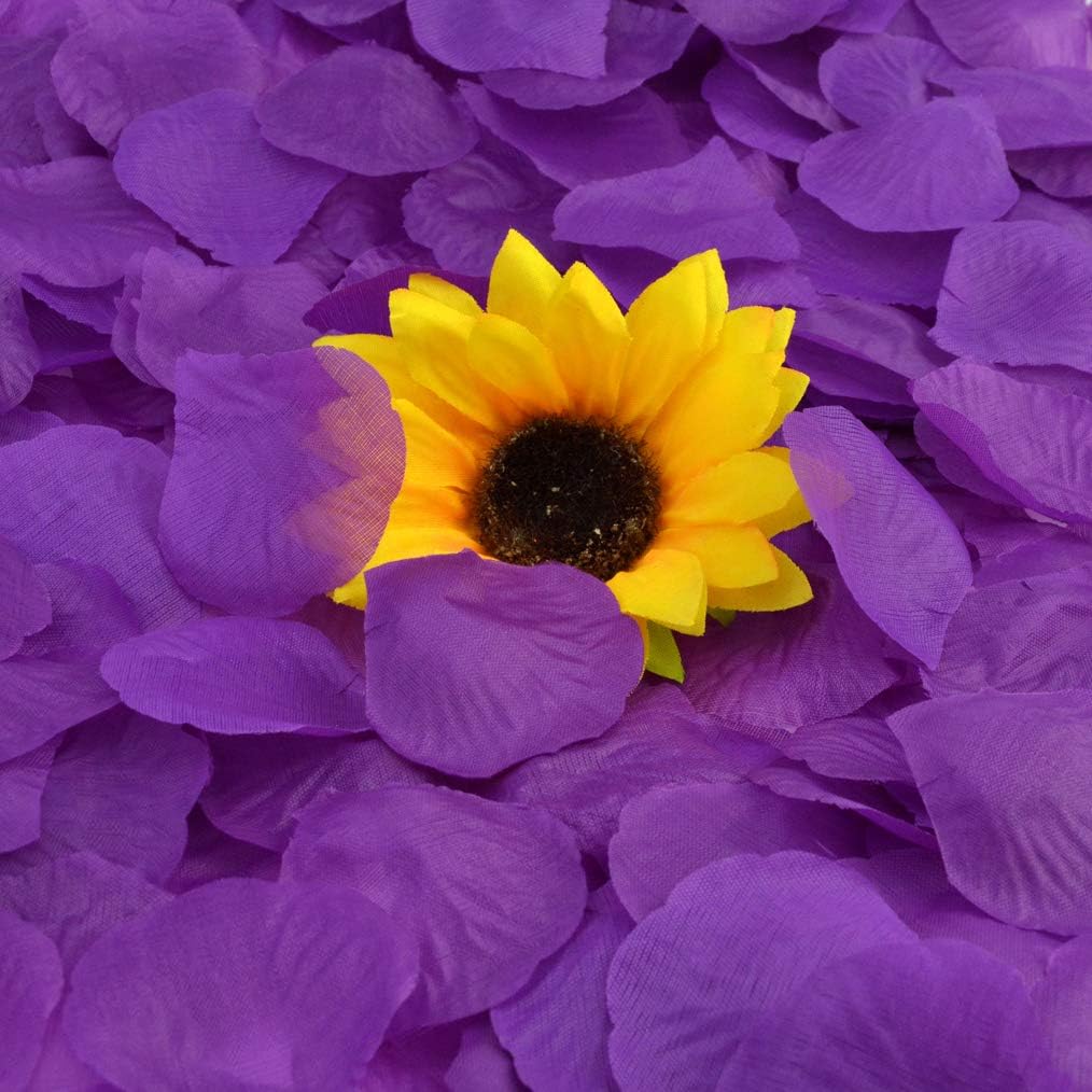 2000 PCS Artificial Silk Purple Rose Petals for Wedding Party Favors Decoration and Vase Home Decor Wedding Bridal Decoration. Purple